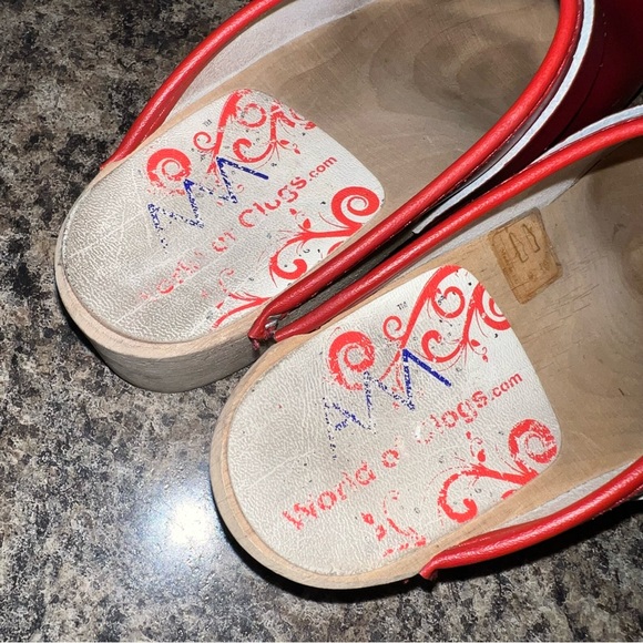 Red Leather Mules by Sanita - Picture 7 of 11